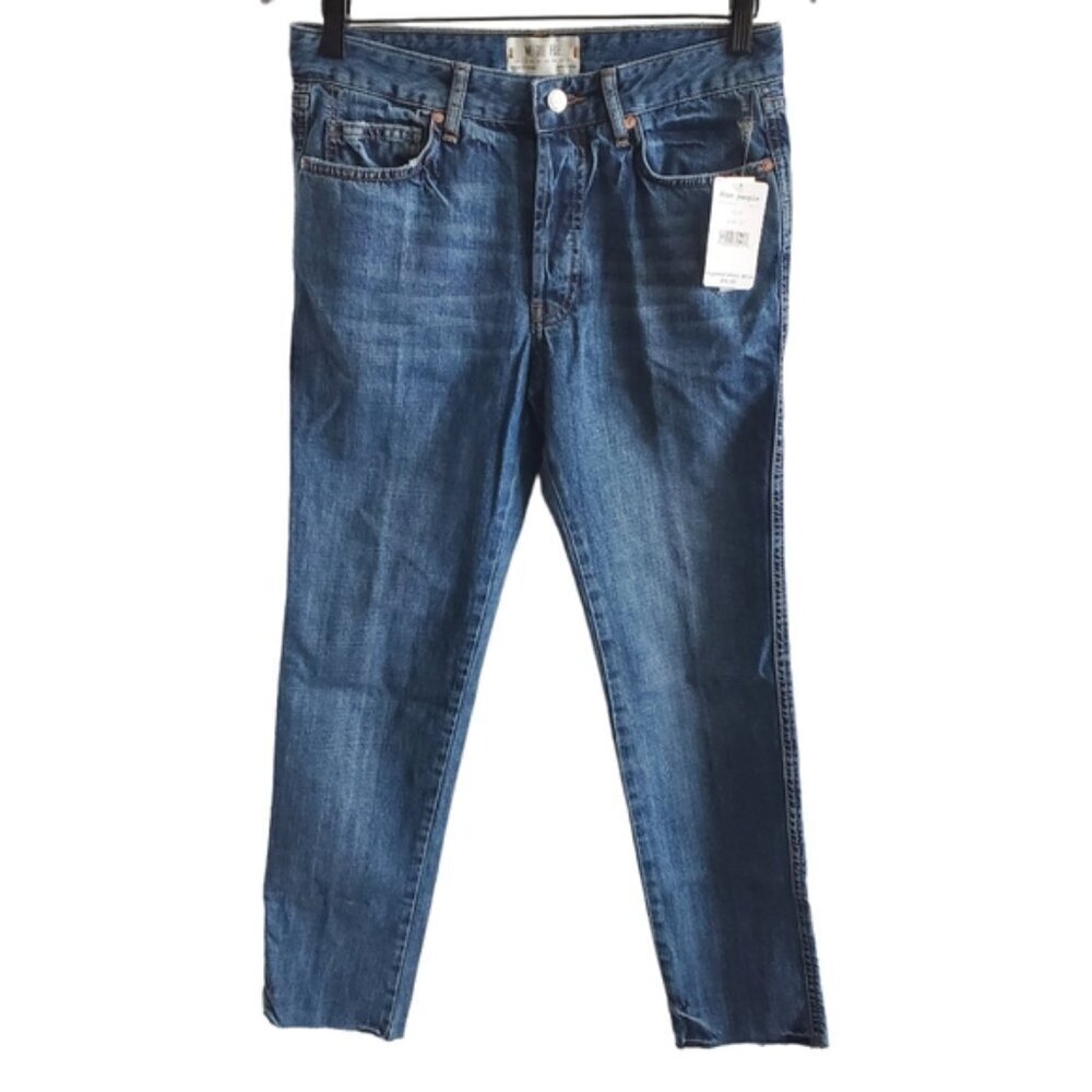 Free People We The Free NWT Medium Wash Blue Slim Fit Jeans Size 25